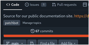 Screenshot of repository about section.